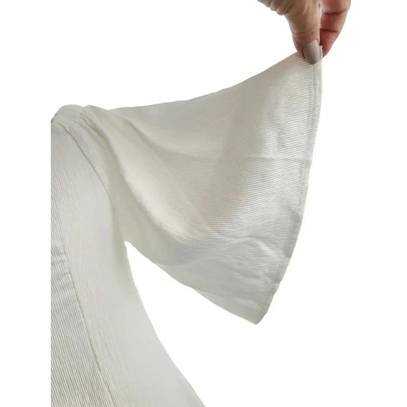 MINKPINK Cream Flutter Sleeve Dress Size Large - Picture 5 of 8